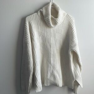Madewell cream turtleneck sweater size large